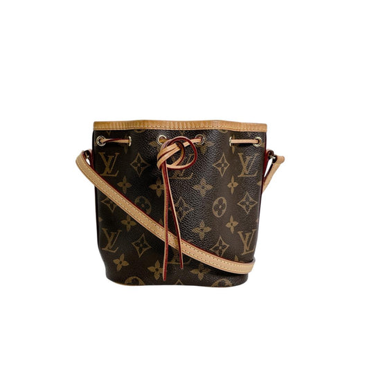 ルイヴィトン LOUIS VUITTON ショルダーバッグ
 斜め掛け モノグラム ナノノエ モノグラムキャンバス M41346 ブラウン LV
 【SS】
 【中古】