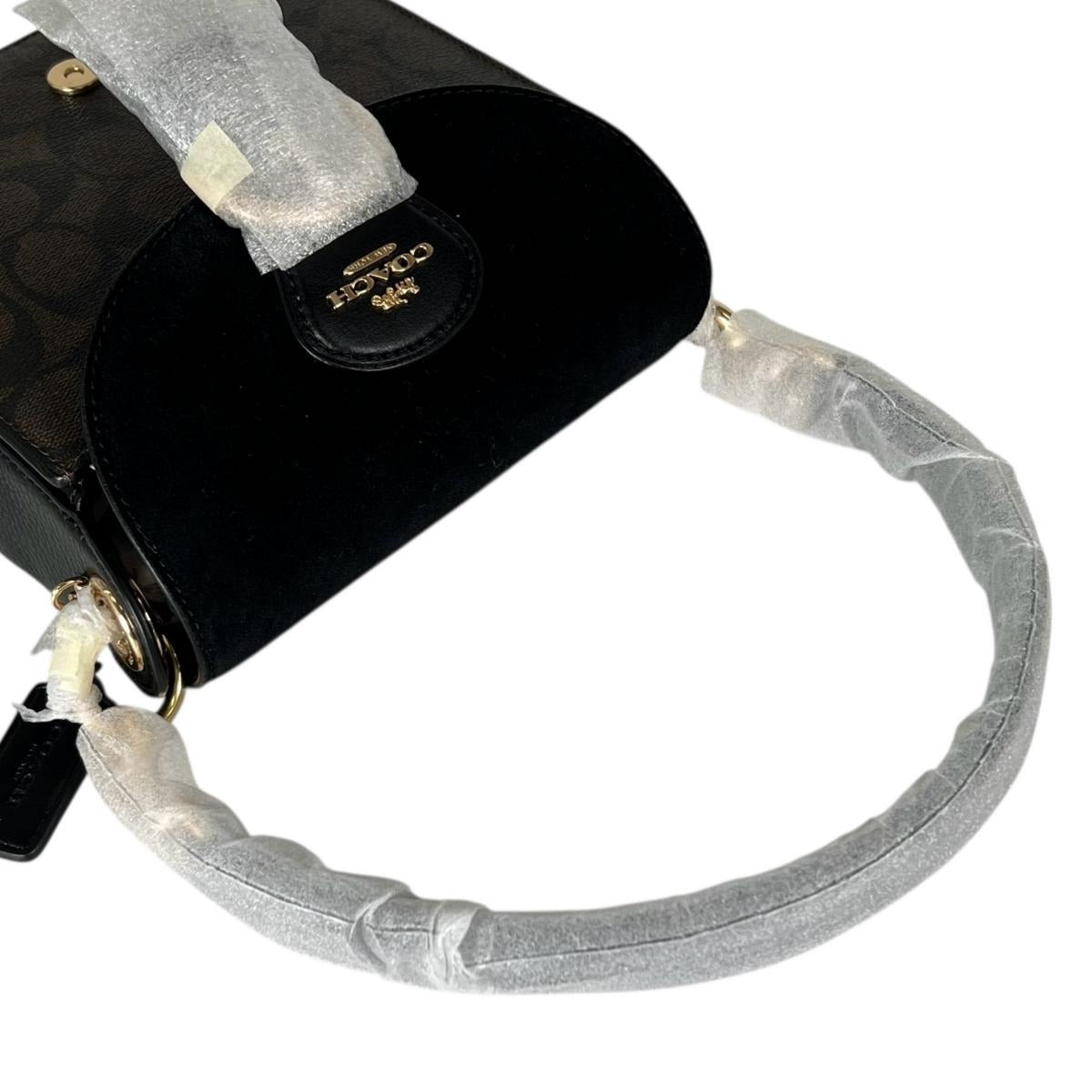 コーチ COACH ショルダーバッグ
 2Wayバッグ シグネチャー クリオ キャンバス C7966 ブラウン 【SS】
 【中古】