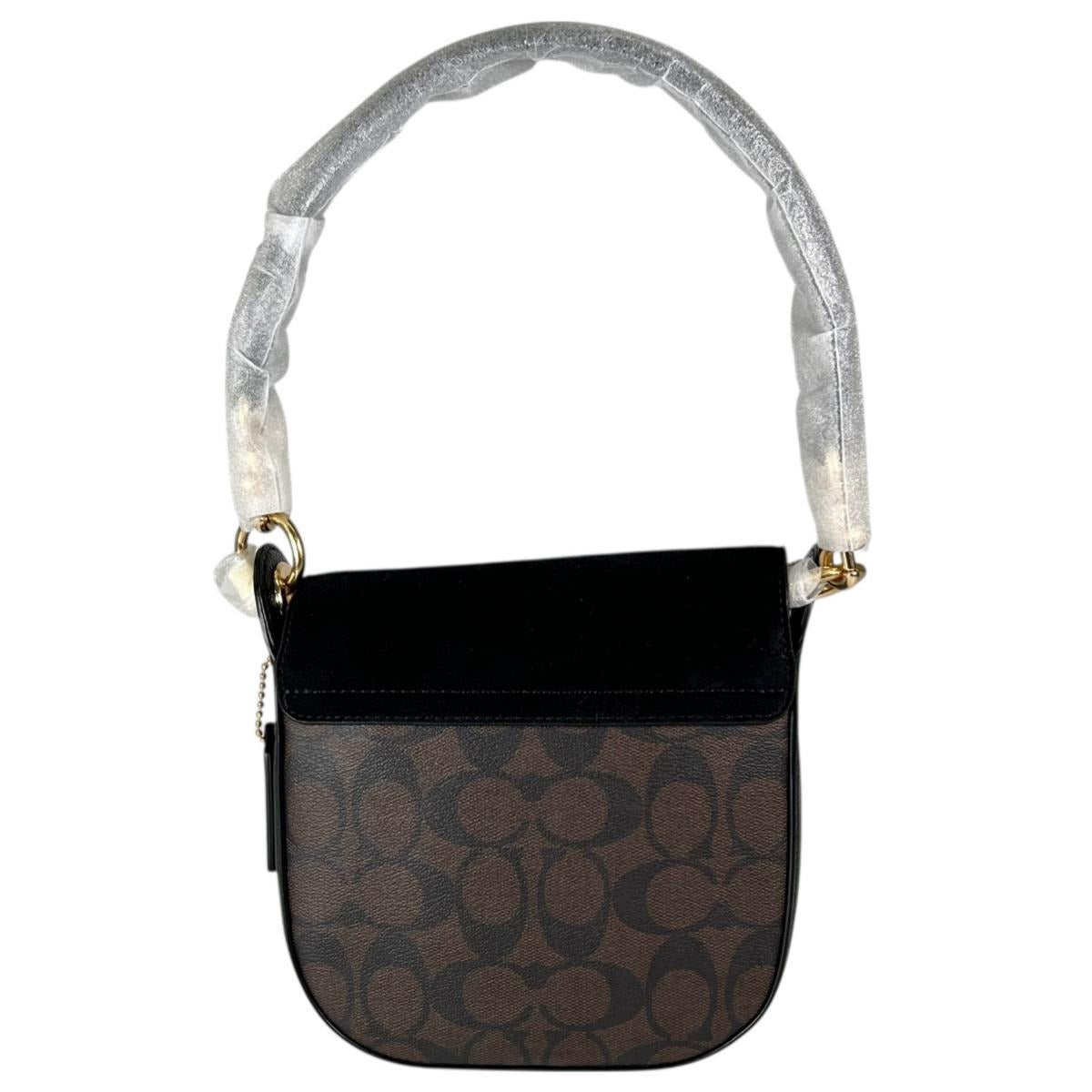 コーチ COACH ショルダーバッグ
 2Wayバッグ シグネチャー クリオ キャンバス C7966 ブラウン 【SS】
 【中古】