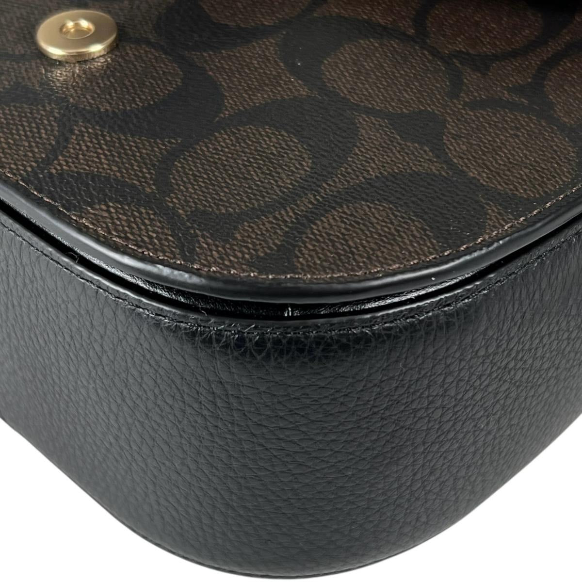 コーチ COACH ショルダーバッグ
 2Wayバッグ シグネチャー クリオ キャンバス C7966 ブラウン 【SS】
 【中古】