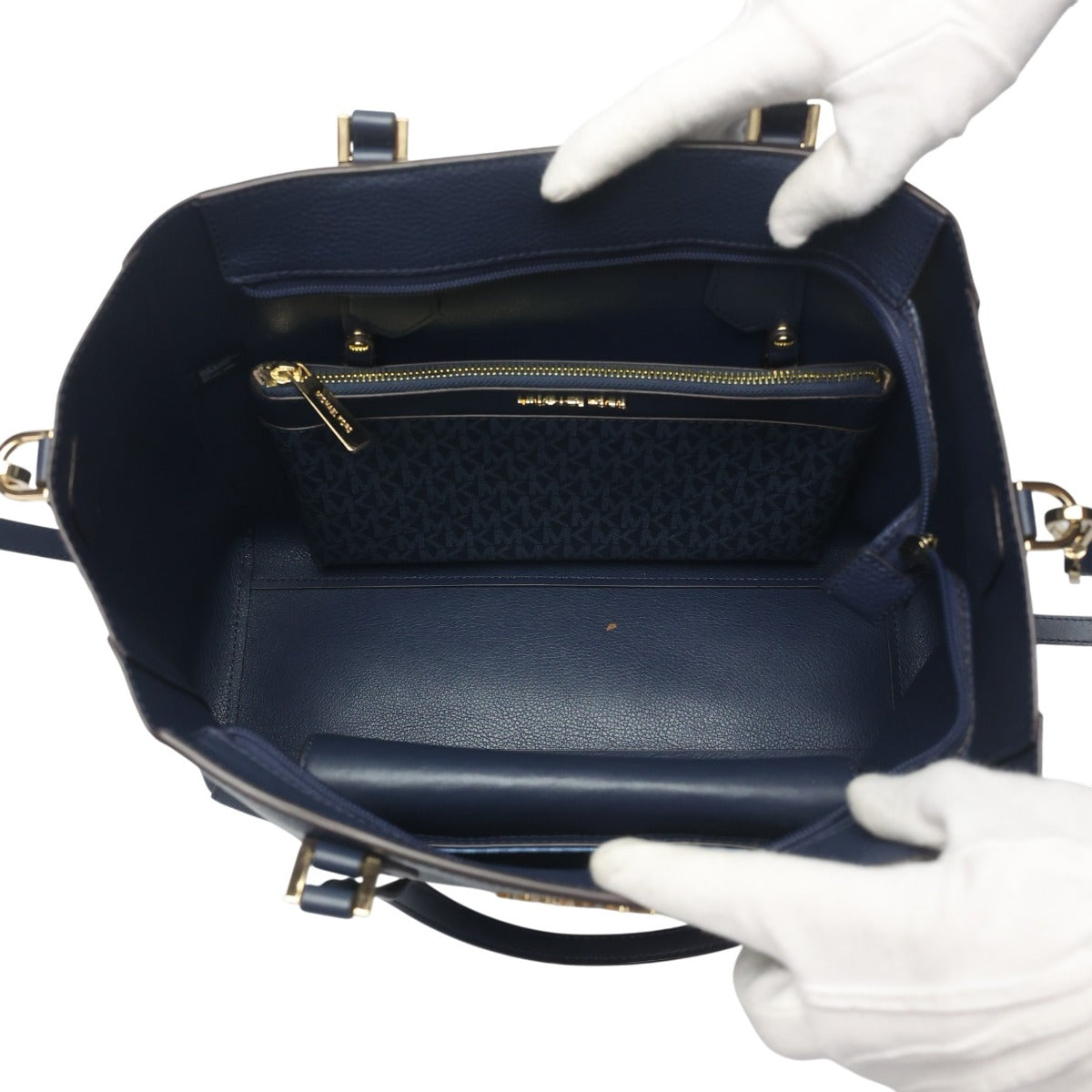 マイケルコース Michael Kors トートバッグ
 2wayバッグ A4対応 ショルダーバッグ レザー 35H0GKFT9T ネイビー 【SS】
 【中古】