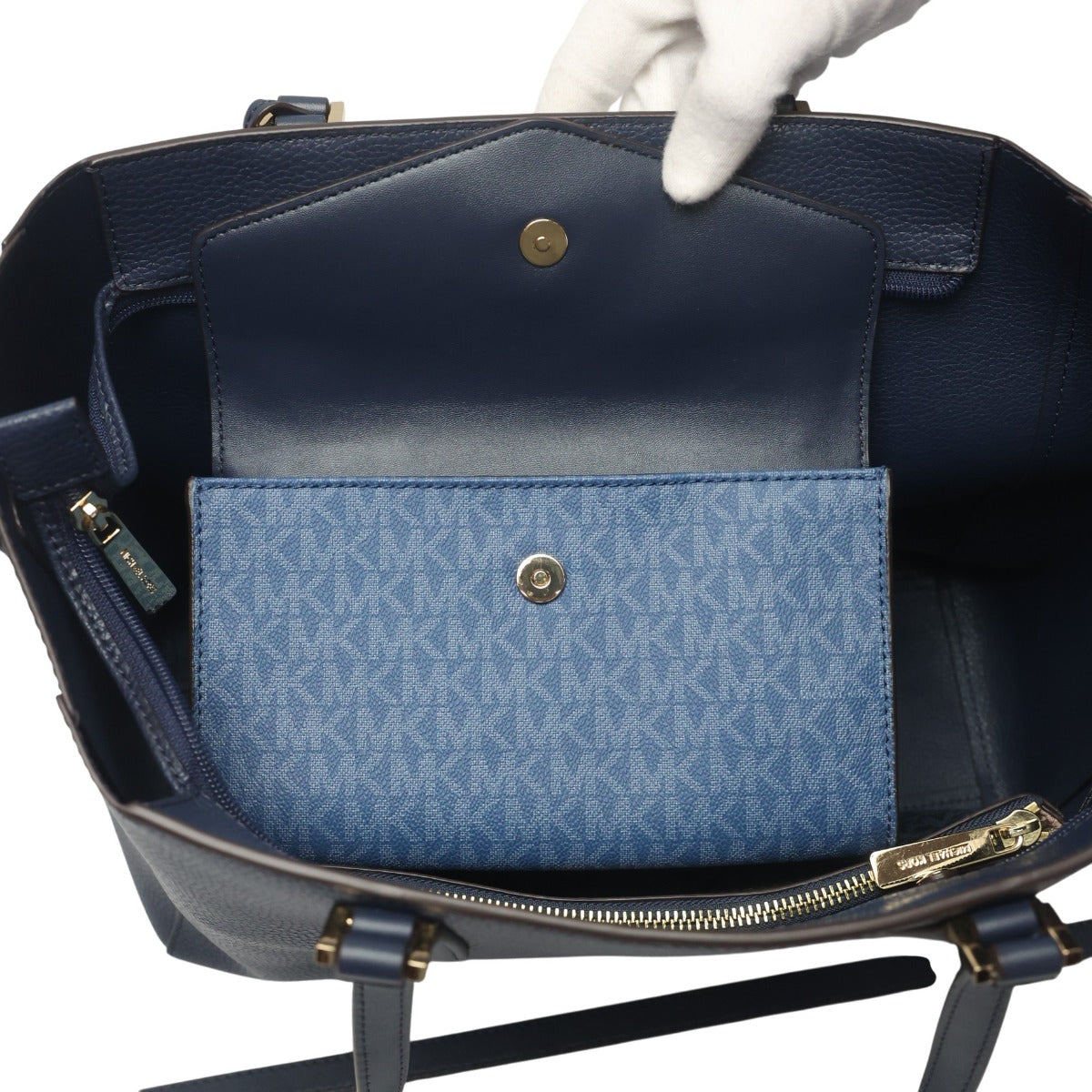 マイケルコース Michael Kors トートバッグ
 2wayバッグ A4対応 ショルダーバッグ レザー 35H0GKFT9T ネイビー 【SS】
 【中古】