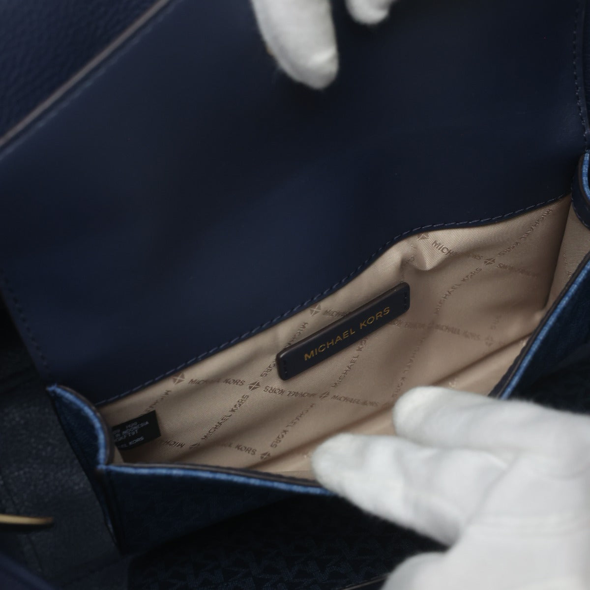 マイケルコース Michael Kors トートバッグ
 2wayバッグ A4対応 ショルダーバッグ レザー 35H0GKFT9T ネイビー 【SS】
 【中古】