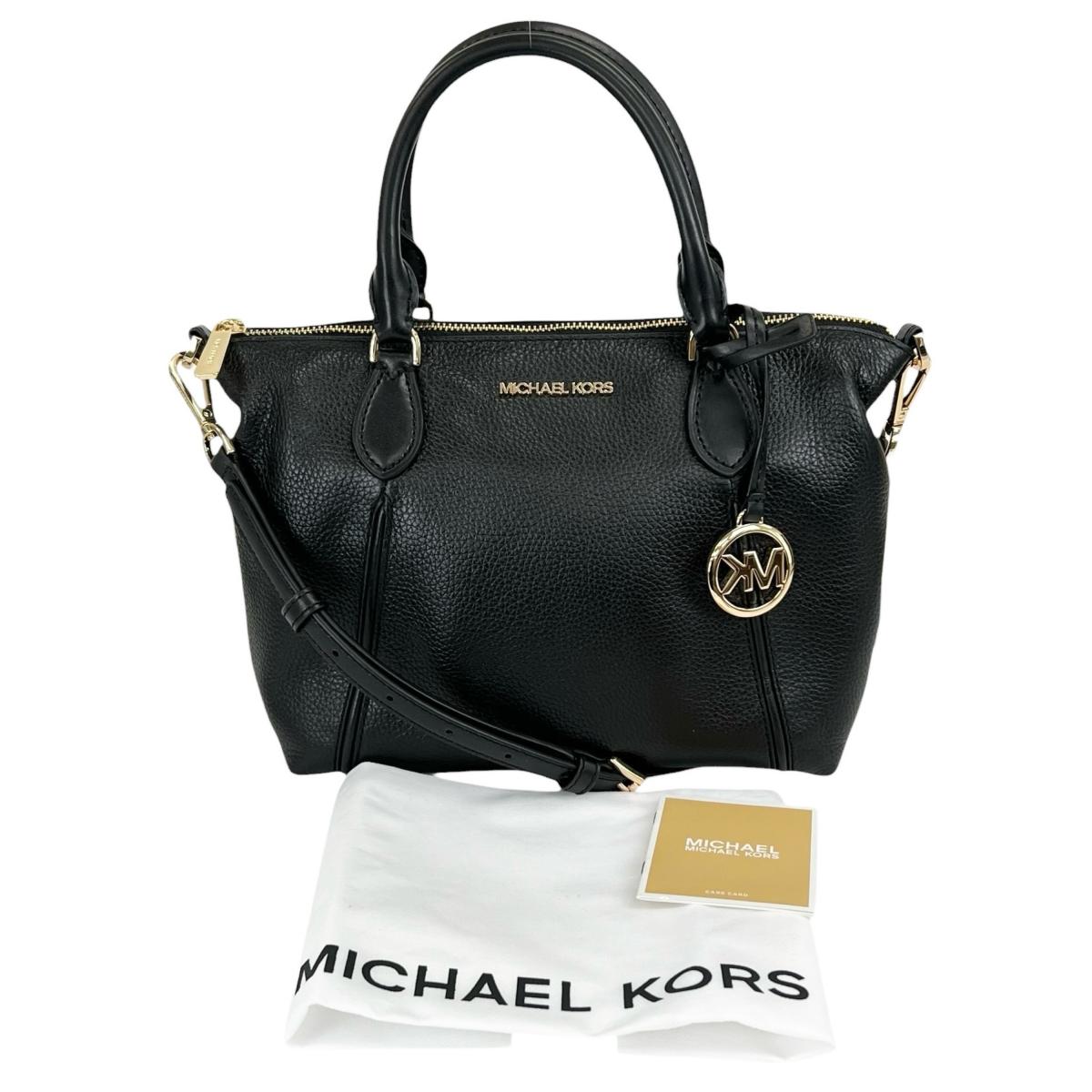 マイケルコース Michael Kors ハンドバッグ
 2WAYバッグ サッチェル ショルダーバッグ レザー 35S0GYZM2L ブラック 【SS】
 【中古】