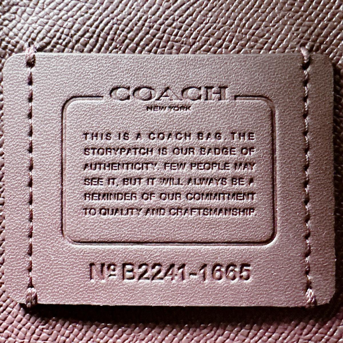 コーチ COACH トートバッグ
 コーテッドキャンバス シグネチャー モリー PVC B2241 ホワイト 【SS】
 【中古】