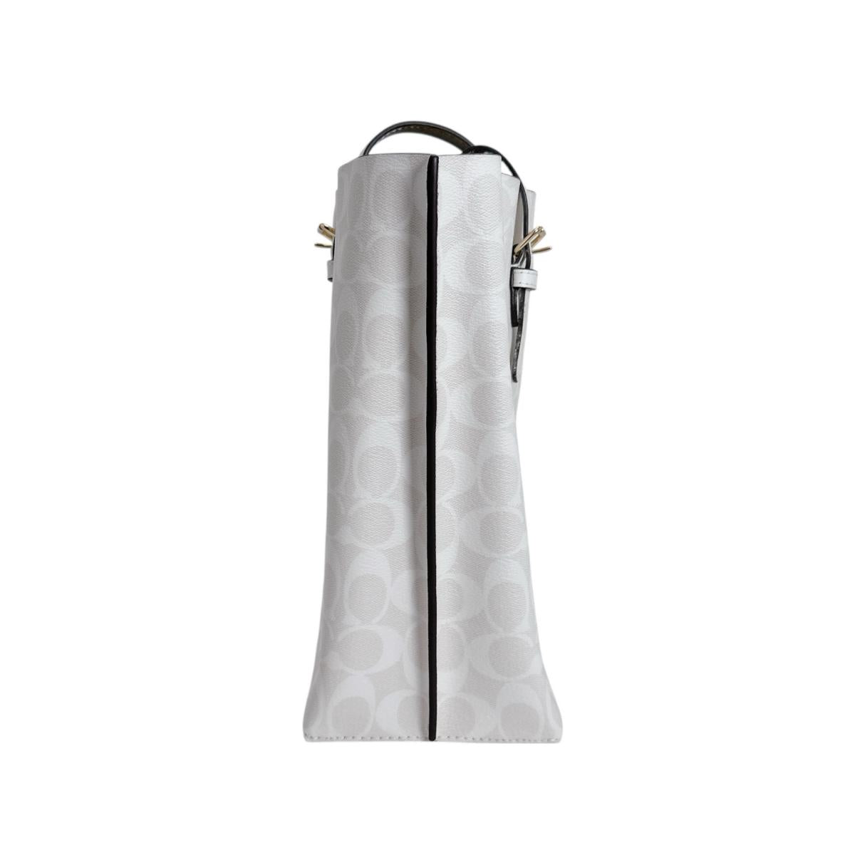 コーチ COACH トートバッグ
 コーテッドキャンバス シグネチャー モリー PVC B2241 ホワイト 【SS】
 【中古】