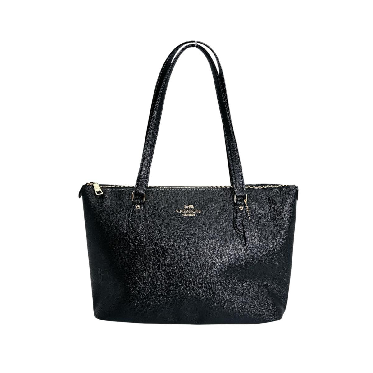 コーチ COACH トートバッグ
 クロスグレイン ギャラリートート レザー CH285 ブラック 【SS】
 【中古】