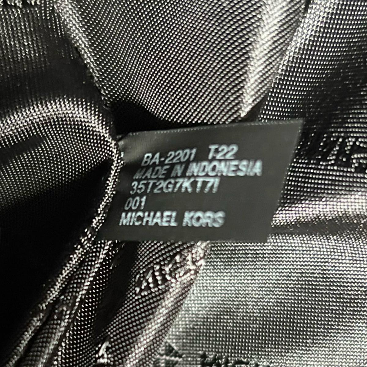 マイケルコース Michael Kors ハンドバッグ
 かごバッグ キンバー 大容量 キャンバス 35T2G7KT71 アイボリー×ブラック 【SS】
 【中古】