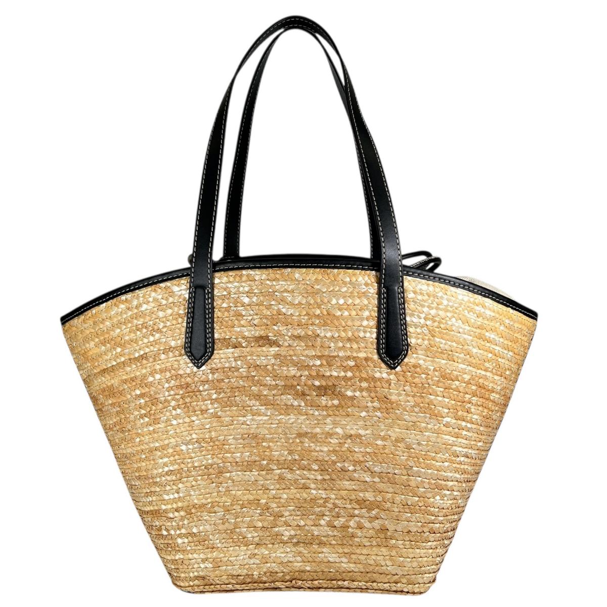 マイケルコース Michael Kors ハンドバッグ
 かごバッグ キンバー 大容量 キャンバス 35T2G7KT71 アイボリー×ブラック 【SS】
 【中古】