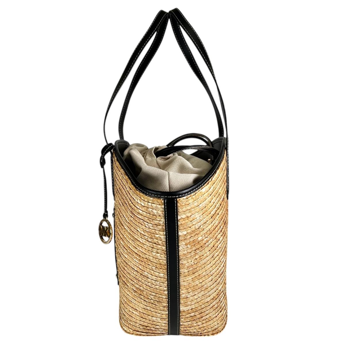 マイケルコース Michael Kors ハンドバッグ
 かごバッグ キンバー 大容量 キャンバス 35T2G7KT71 アイボリー×ブラック 【SS】
 【中古】