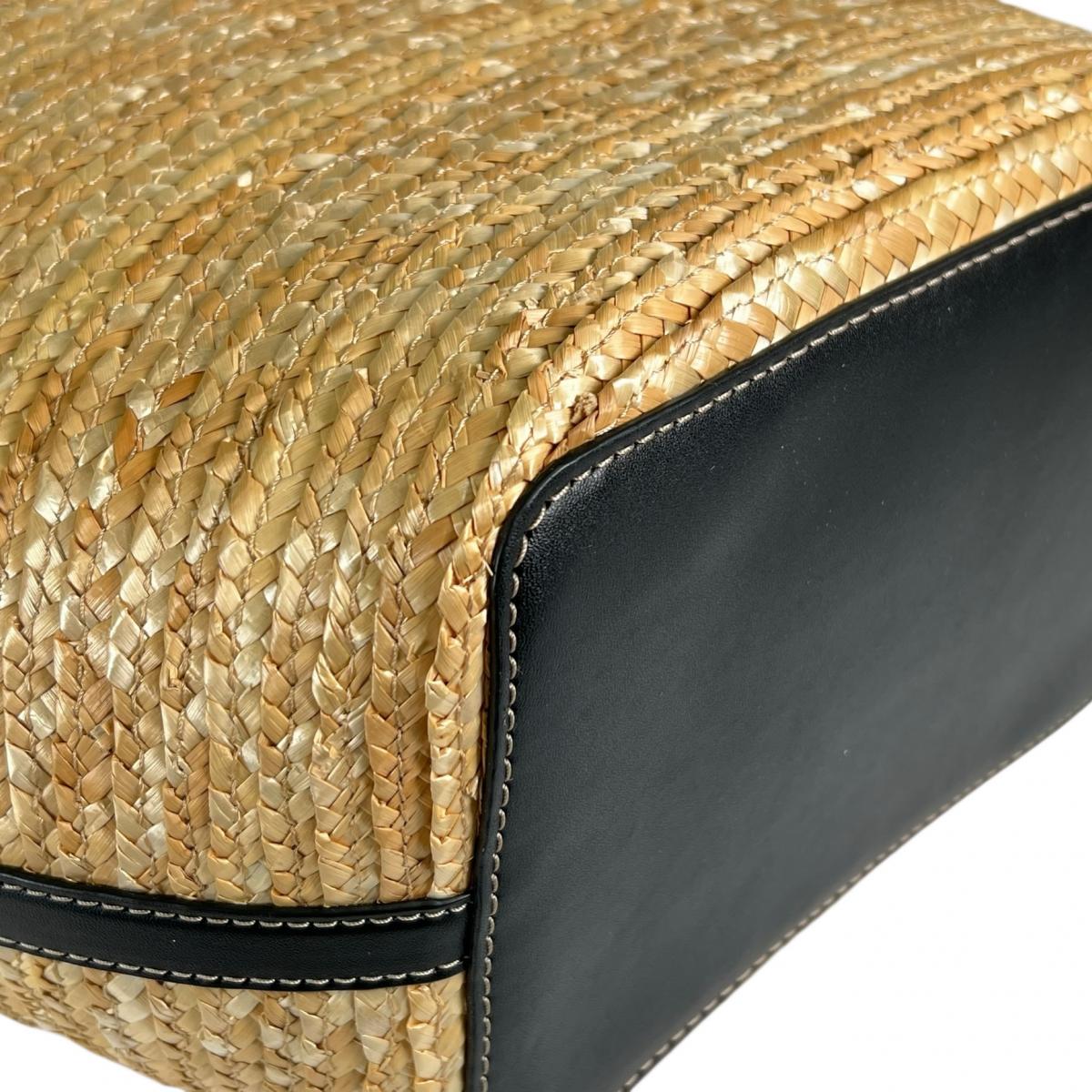 マイケルコース Michael Kors ハンドバッグ
 かごバッグ キンバー 大容量 キャンバス 35T2G7KT71 アイボリー×ブラック 【SS】
 【中古】