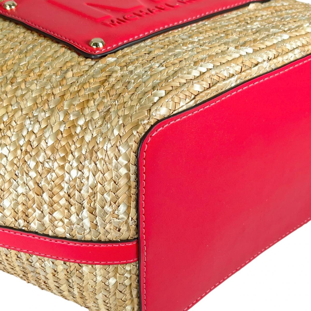 マイケルコース Michael Kors ハンドバッグ
 かごバッグ キンバー 訳あり品 キャンバス 35T2G7KT71 ピンク 【SS】
 【中古】