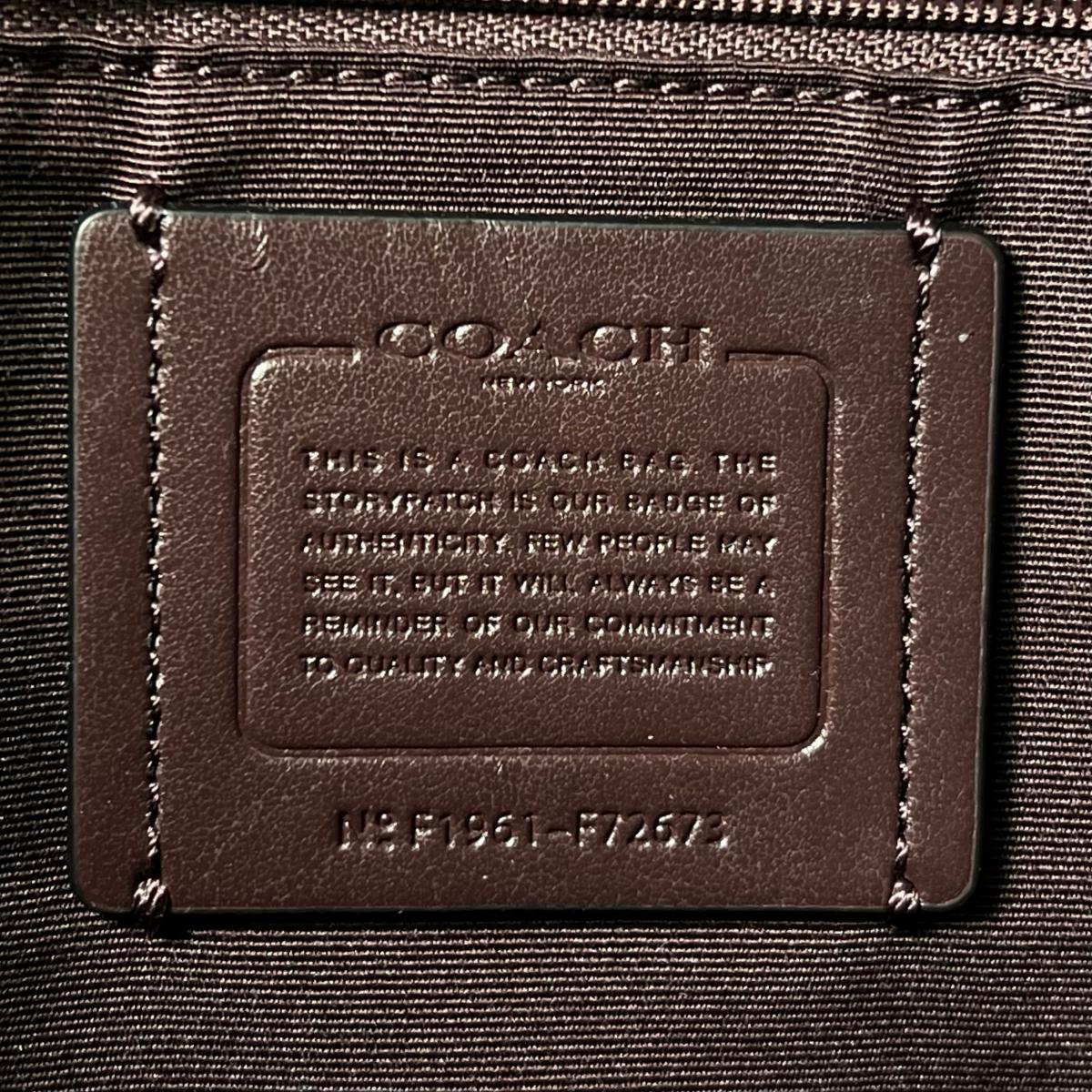 コーチ COACH トートバッグ
 肩掛け ファスナートート タウン レザー F72673 ブラック 【SS】
 【中古】