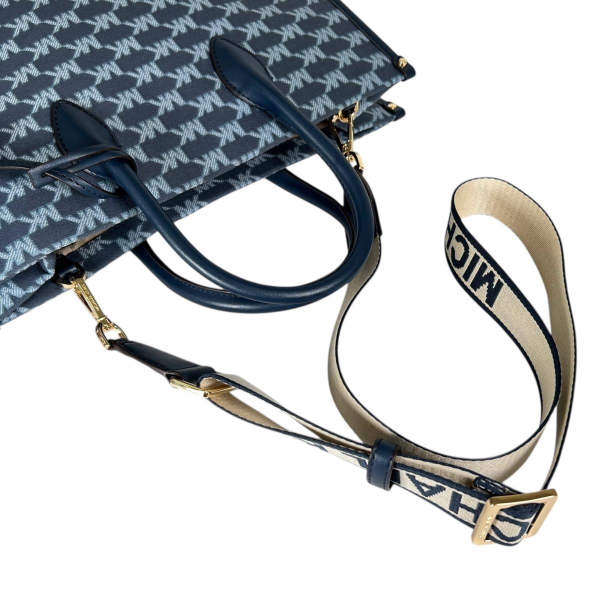 マイケルコース Michael Kors ハンドバッグ
 2WAYバッグ ショルダーバッグ キャンバス 35S2G7ZT6J ブルー 【SS】
 【中古】