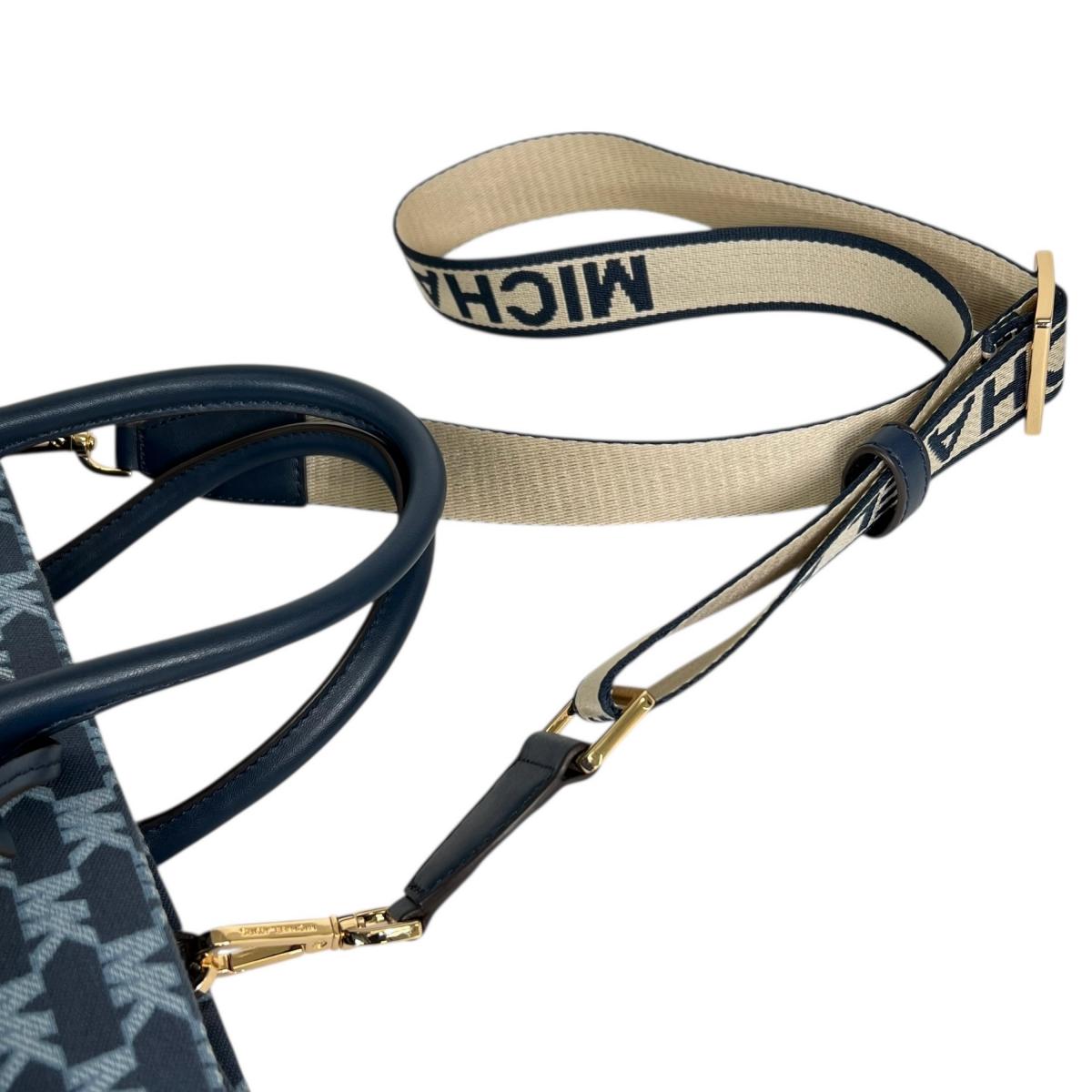 マイケルコース Michael Kors ハンドバッグ
 2WAYバッグ ショルダーバッグ キャンバス 35S2G7ZT6J ブルー 【SS】
 【中古】