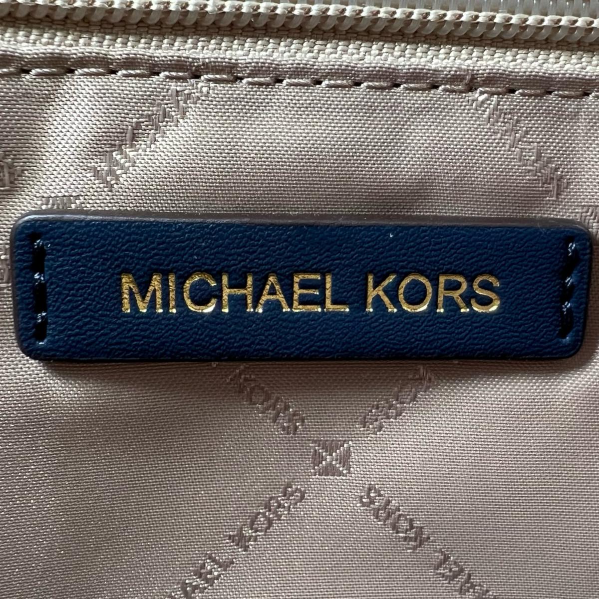 マイケルコース Michael Kors ハンドバッグ
 2WAYバッグ ショルダーバッグ キャンバス 35S2G7ZT6J ブルー 【SS】
 【中古】