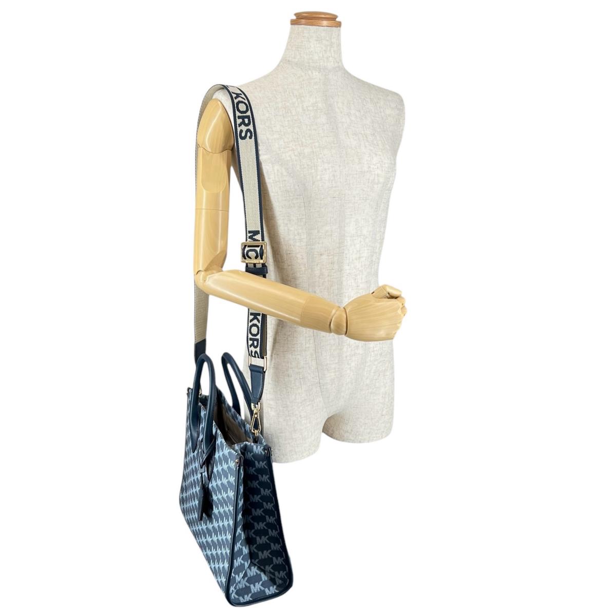 マイケルコース Michael Kors ハンドバッグ
 2WAYバッグ ショルダーバッグ キャンバス 35S2G7ZT6J ブルー 【SS】
 【中古】