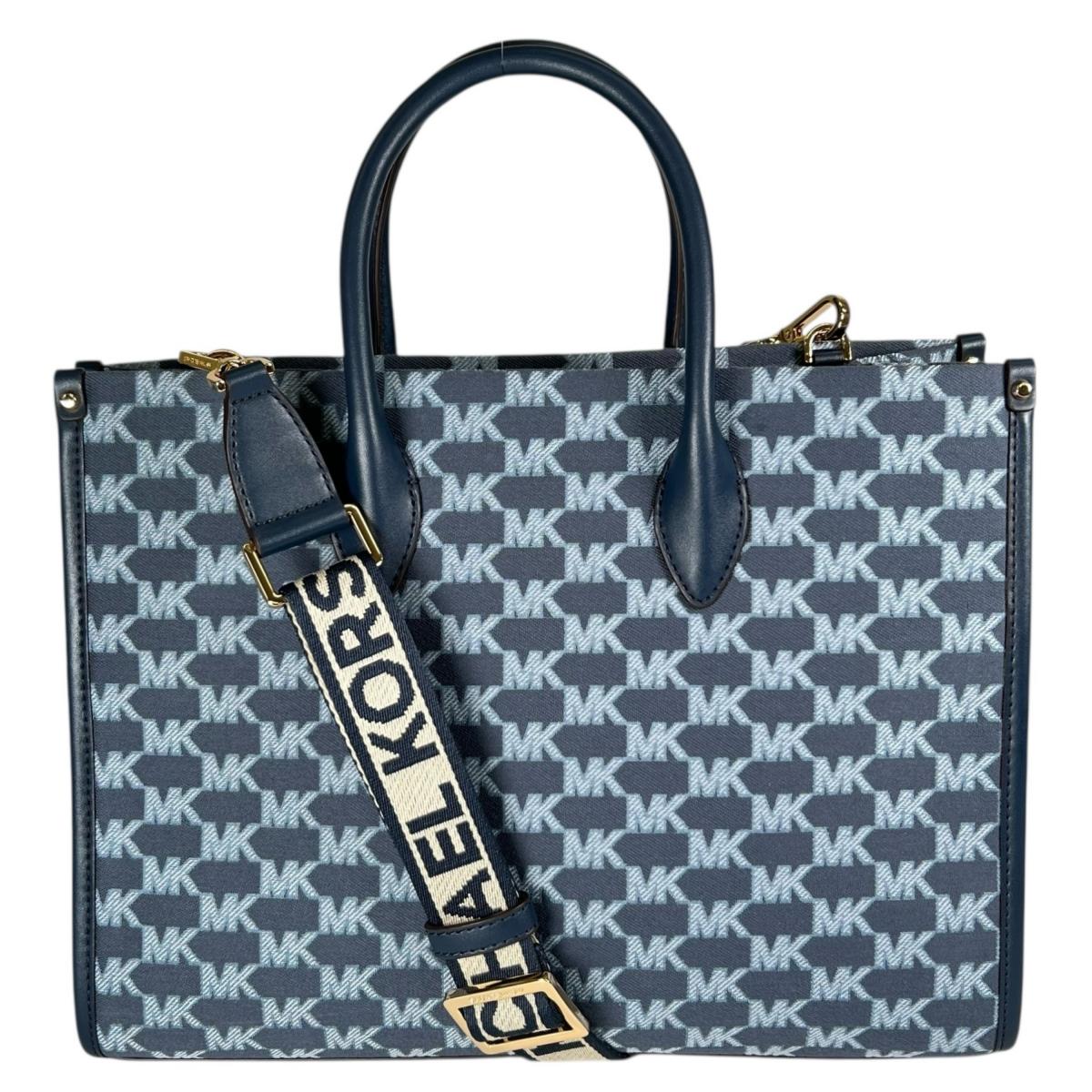 マイケルコース Michael Kors ハンドバッグ
 2WAYバッグ ショルダーバッグ キャンバス 35S2G7ZT6J ブルー 【SS】
 【中古】