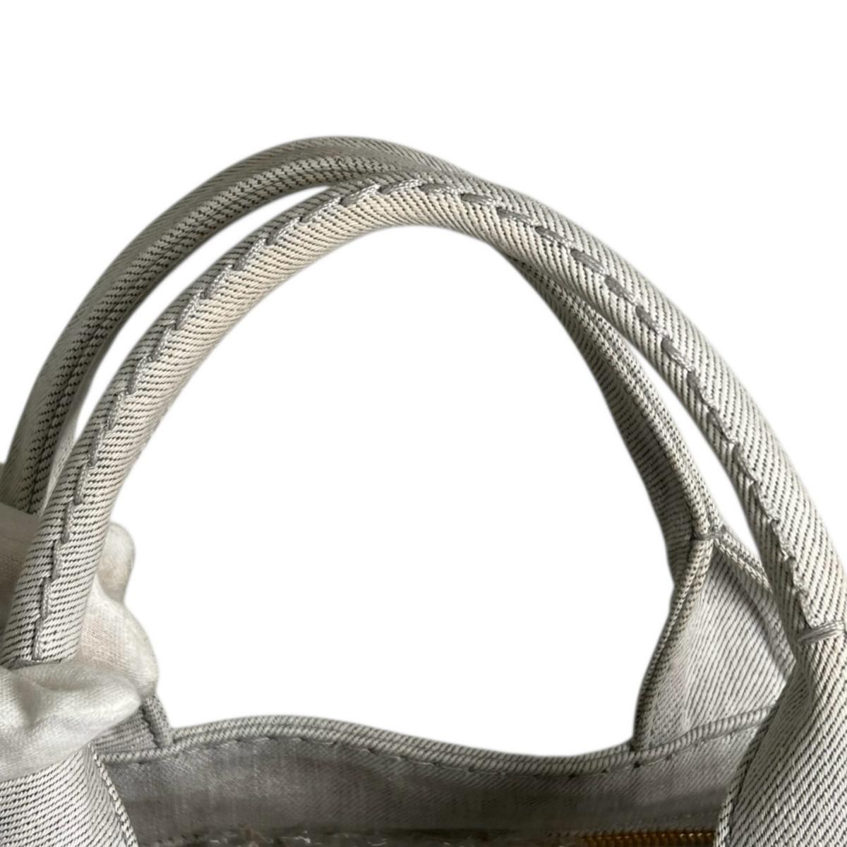 プラダ PRADA トートバッグ
 トートバッグ キャンバス カナパトート デニム 1BG642 ビアンコ 【SS】
 【中古】