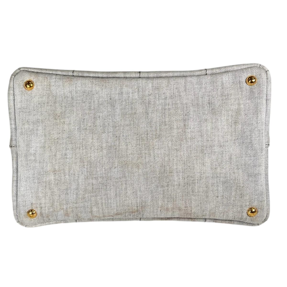 プラダ PRADA トートバッグ
 トートバッグ キャンバス カナパトート デニム 1BG642 ビアンコ 【SS】
 【中古】