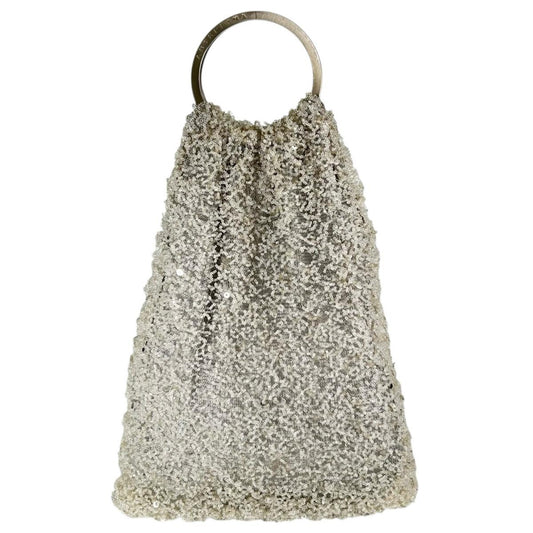 アンテプリマ ANTEPRIMA ハンドバッグ
 ワイヤーバッグ パーティー スパンコール/ラインストーン ワイヤー アイボリー 【SS】
 【中古】