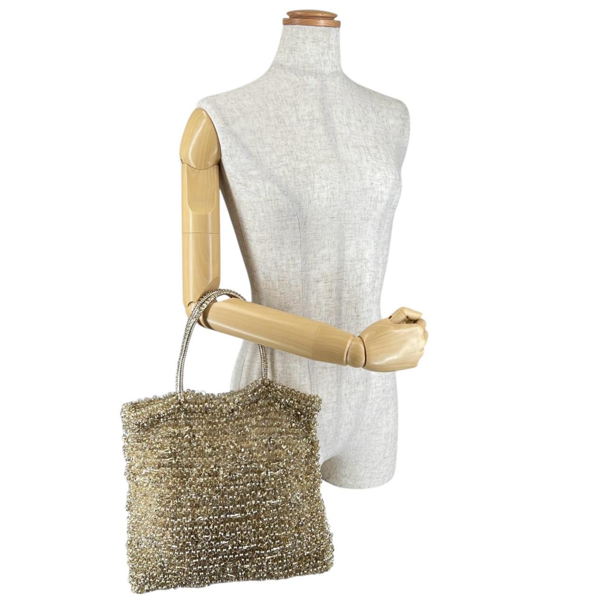 アンテプリマ ANTEPRIMA トートバッグ
 ワイヤーバック ハンドバッグ スタンダードスクエアラージ ワイヤー ブロンズ 【SS】
 【中古】