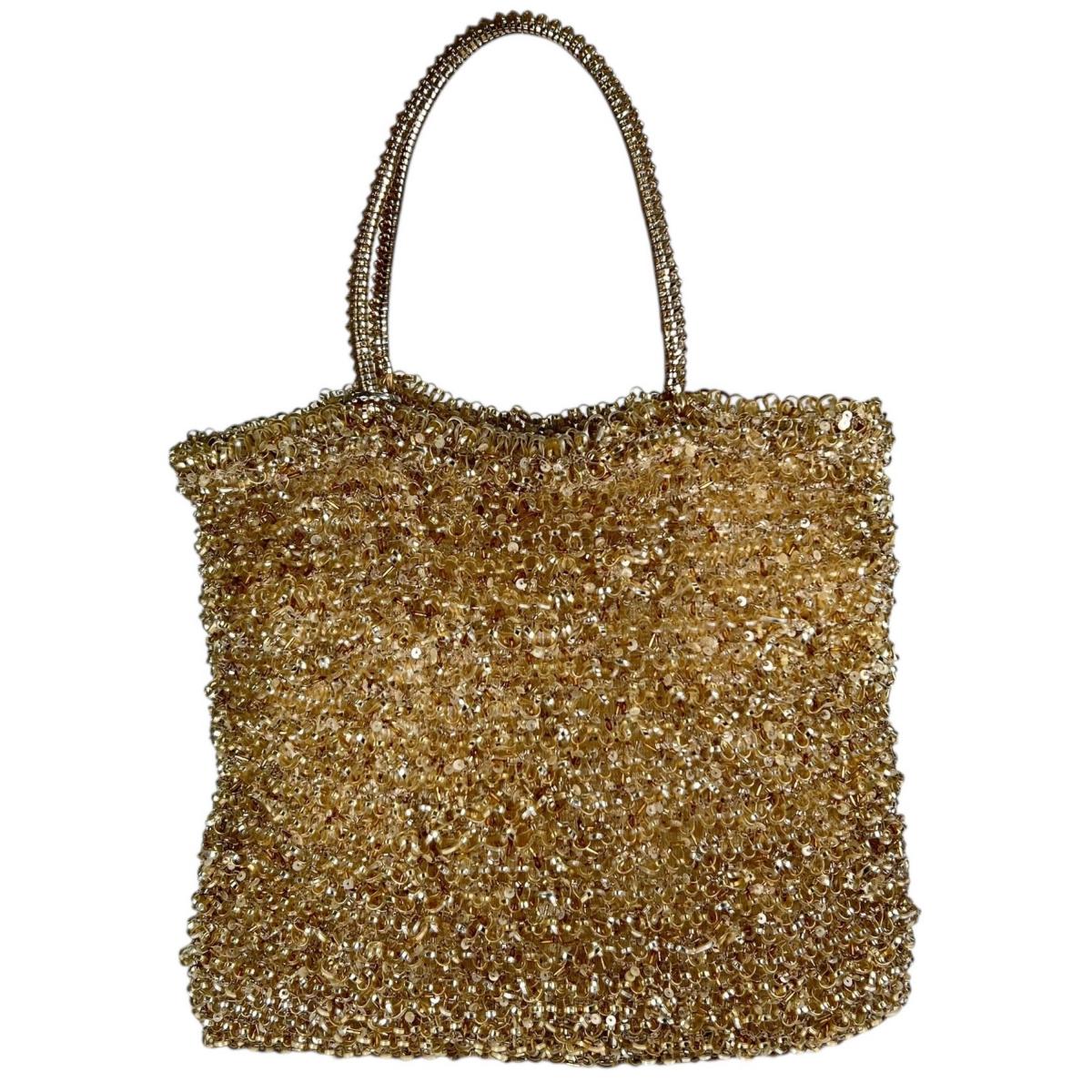 アンテプリマ ANTEPRIMA トートバッグ
 ワイヤーバック ハンドバッグ スタンダードスクエアラージ ワイヤー ブロンズ 【SS】
 【中古】