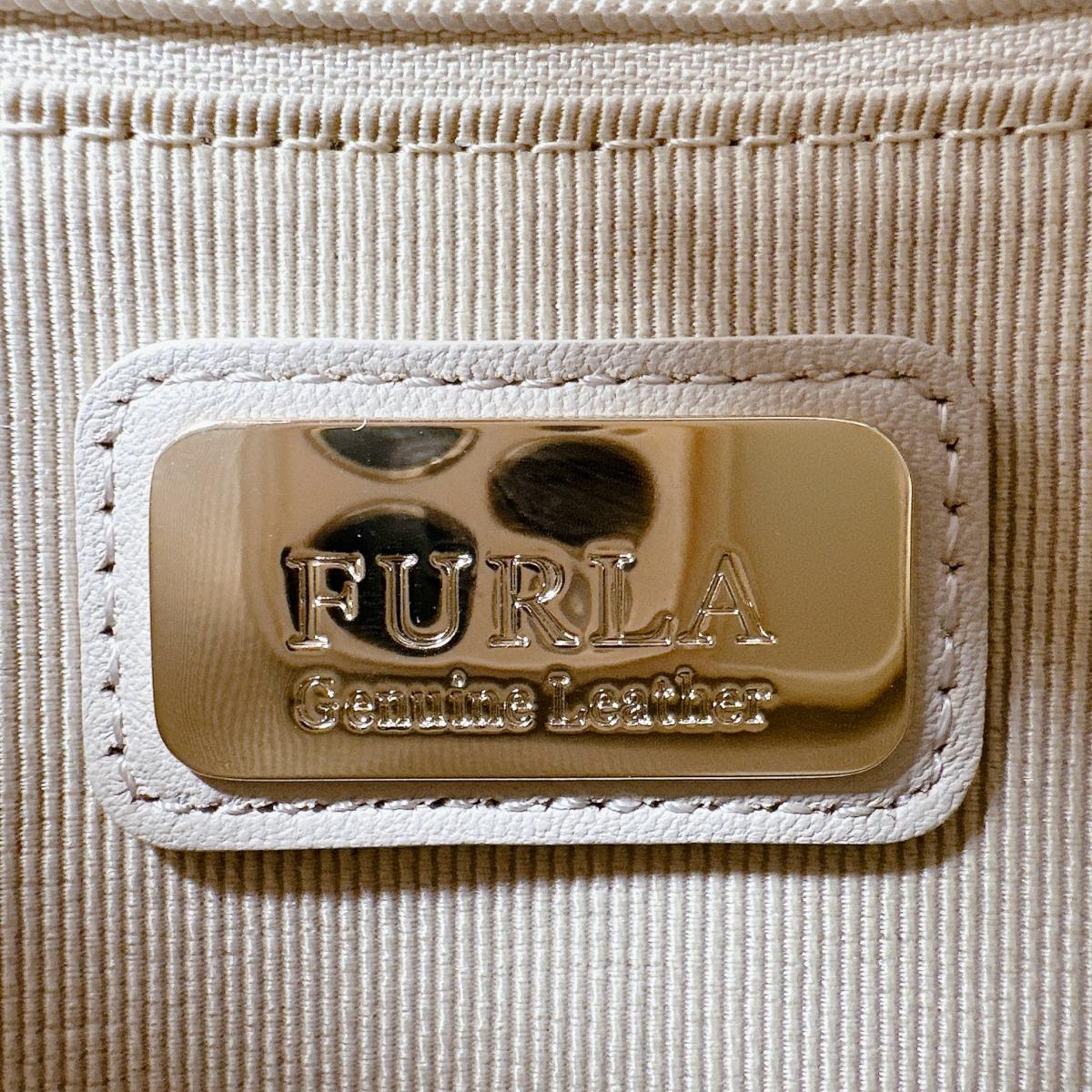 フルラ Furla ハンドバッグ
 型押しレザー テッサ レザー 26493 グレー 【SS】
 【中古】