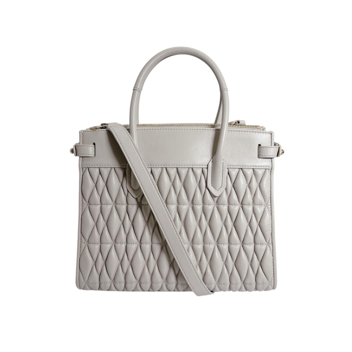 フルラ Furla ハンドバッグ
 型押しレザー テッサ レザー 26493 グレー 【SS】
 【中古】