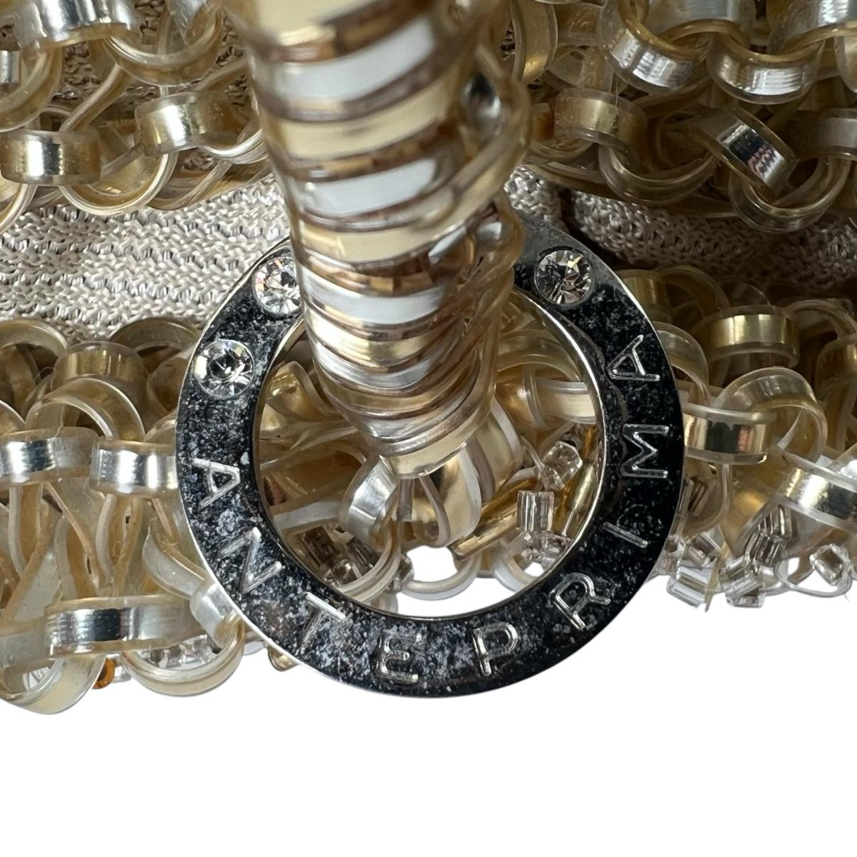 アンテプリマ ANTEPRIMA トートバッグ
 2WAYバッグ ワイヤーバッグ ワイヤー ゴールド×ベージュ 【SS】
 【中古】