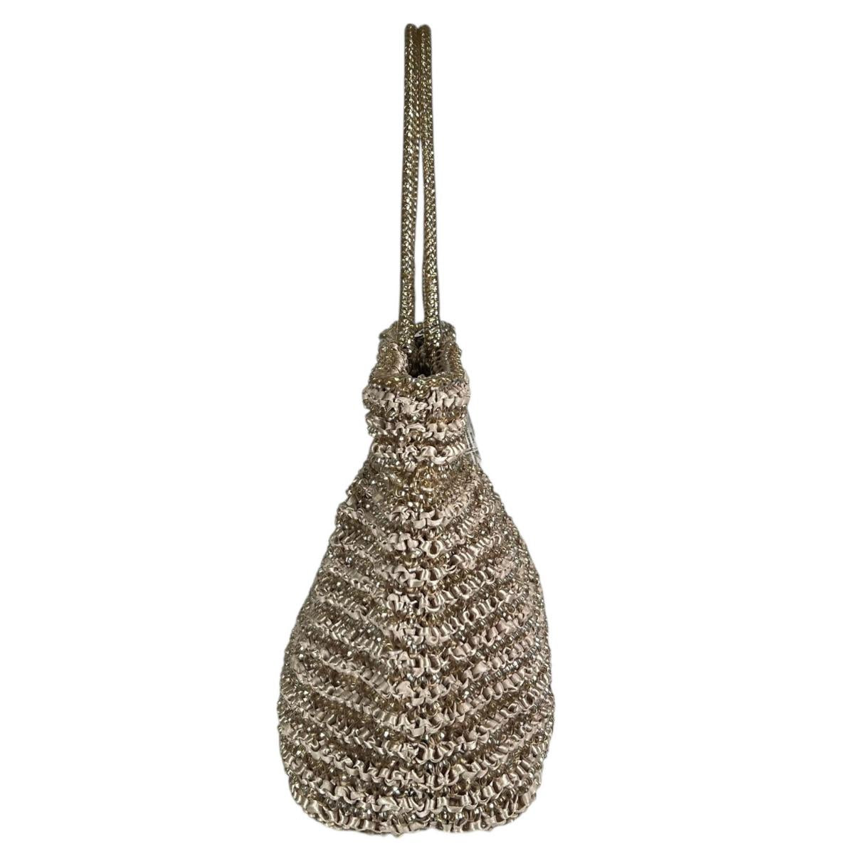 アンテプリマ ANTEPRIMA トートバッグ
 2WAYバッグ ワイヤーバッグ ワイヤー ゴールド×ベージュ 【SS】
 【中古】