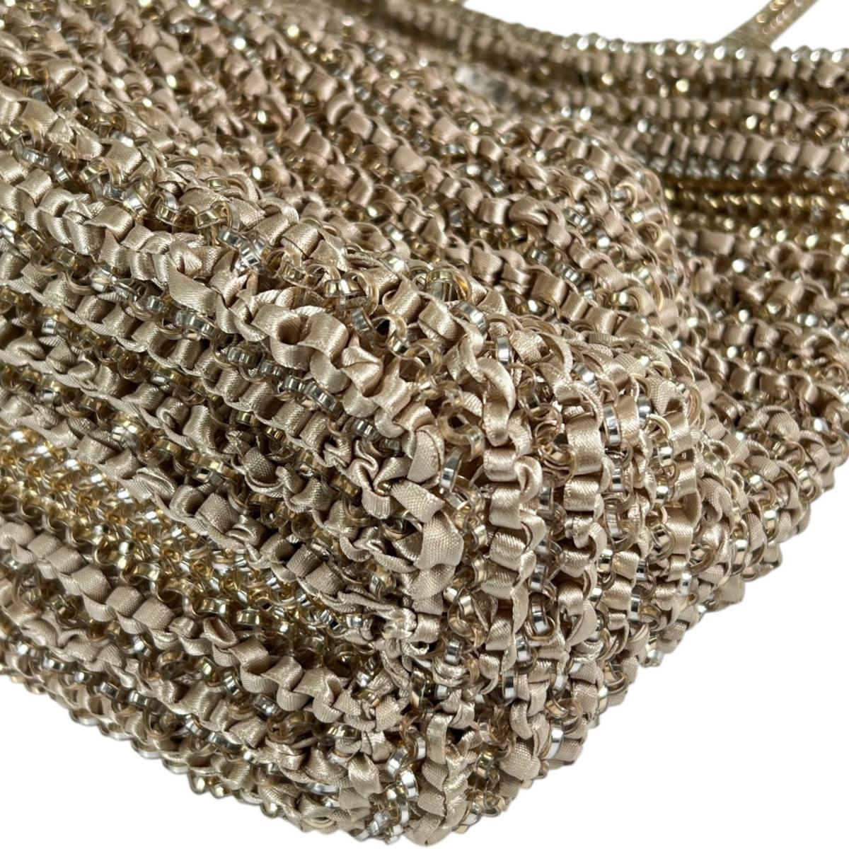 アンテプリマ ANTEPRIMA トートバッグ
 2WAYバッグ ワイヤーバッグ ワイヤー ゴールド×ベージュ 【SS】
 【中古】