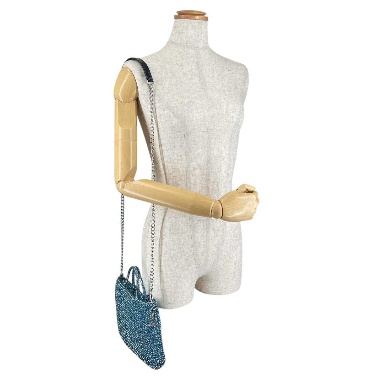 アンテプリマ ANTEPRIMA ハンドバッグ
 ワイヤーバッグ パーティー お出かけ ワイヤー ライトブルー 【SS】
 【中古】