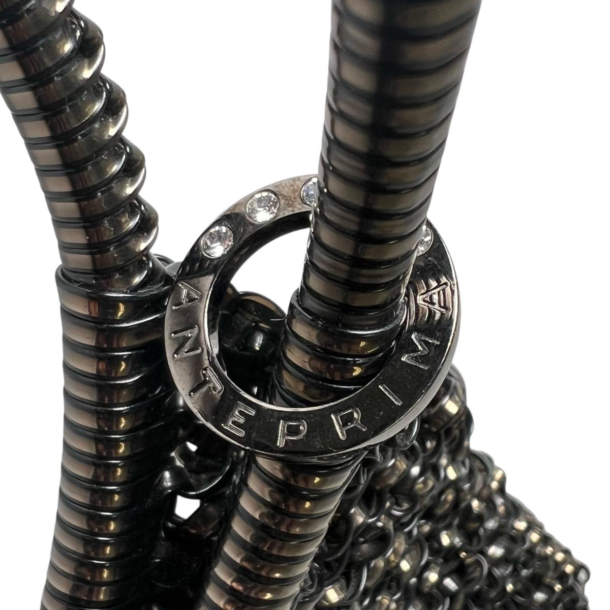 アンテプリマ ANTEPRIMA ハンドバッグ
 ワイヤーバッグ パーティー ワイヤー ブラック×シルバー 【SS】
 【中古】