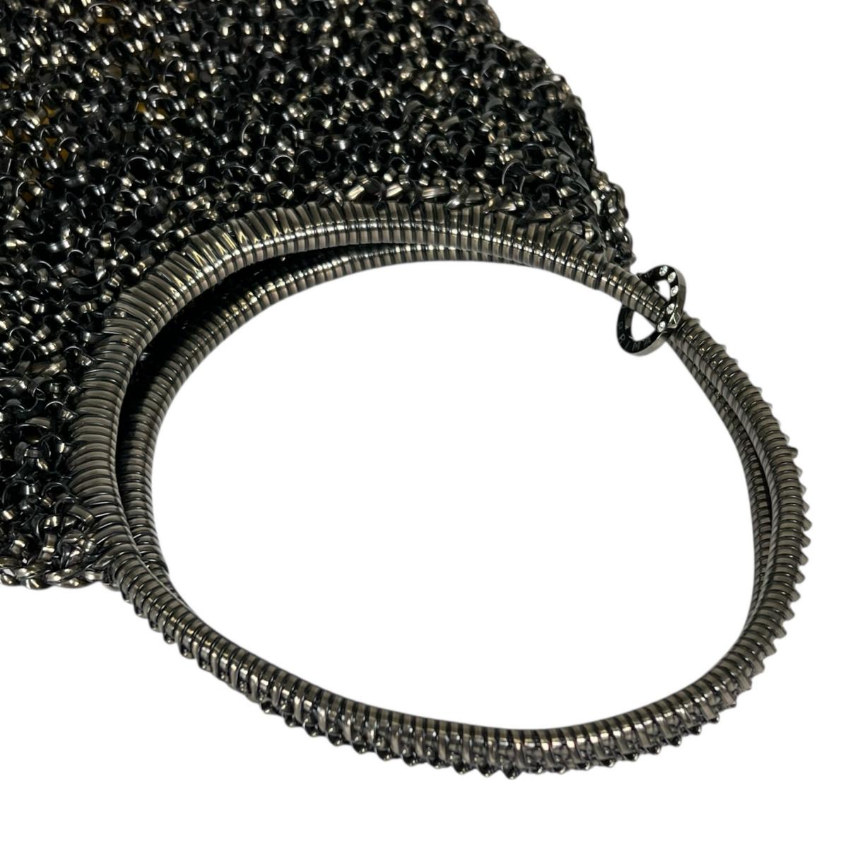 アンテプリマ ANTEPRIMA ハンドバッグ
 ワイヤーバッグ パーティー ワイヤー ブラック×シルバー 【SS】
 【中古】