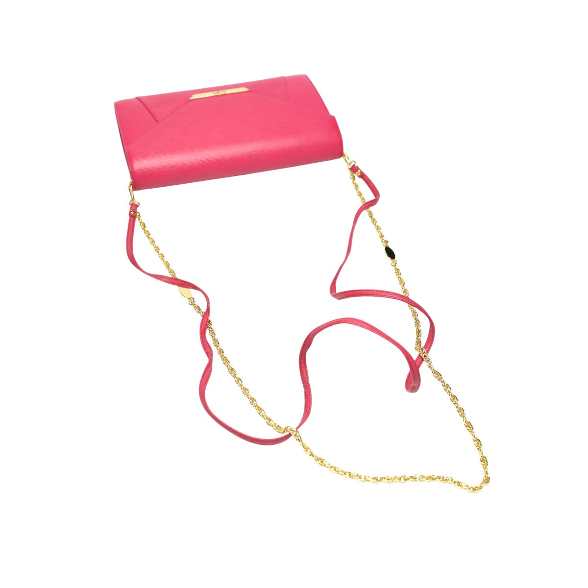 キミジマ KIMIJIMA PARIS TOKYO ショルダーバッグ
 チェーンバッグ Wチェーン Wフラップ 肩掛け レザー ピンク 【SS】
 【中古】