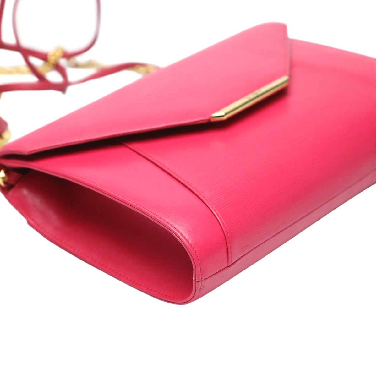 キミジマ KIMIJIMA PARIS TOKYO ショルダーバッグ
 チェーンバッグ Wチェーン Wフラップ 肩掛け レザー ピンク 【SS】
 【中古】