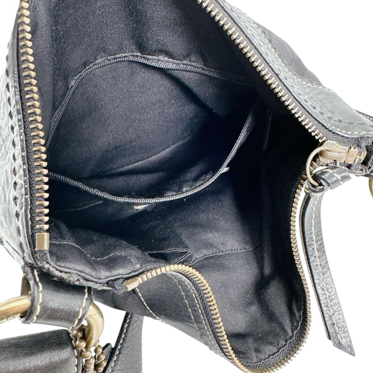 コーチ COACH ショルダーバッグ
 斜め掛け シグネチャー ショルダーバッグ キャンバス J0649 ブラック 【SS】
 【中古】