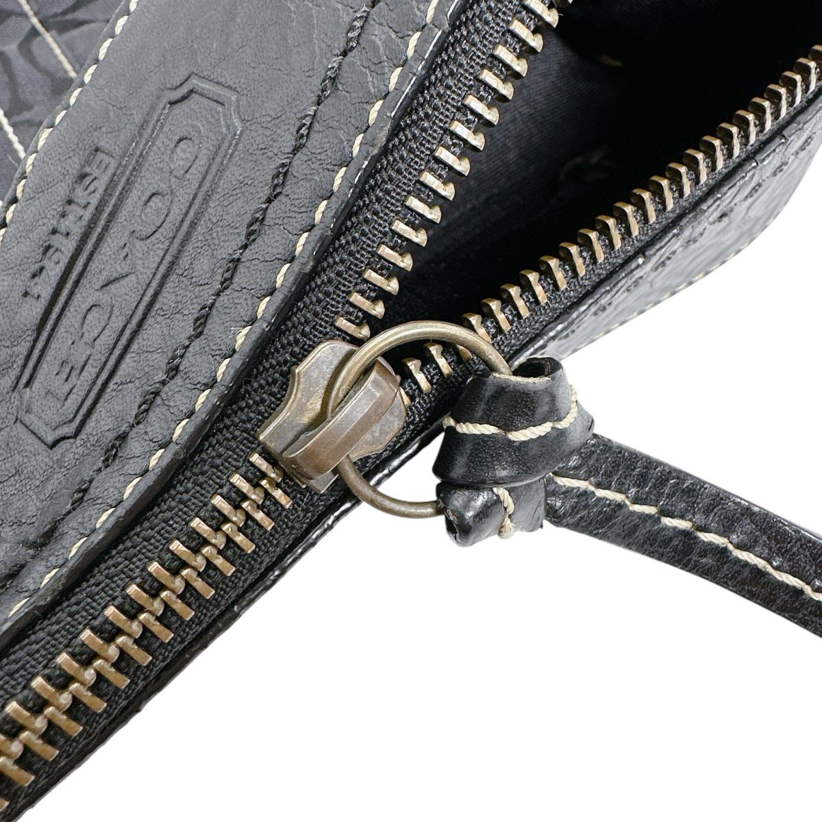 コーチ COACH ショルダーバッグ
 斜め掛け シグネチャー ショルダーバッグ キャンバス J0649 ブラック 【SS】
 【中古】