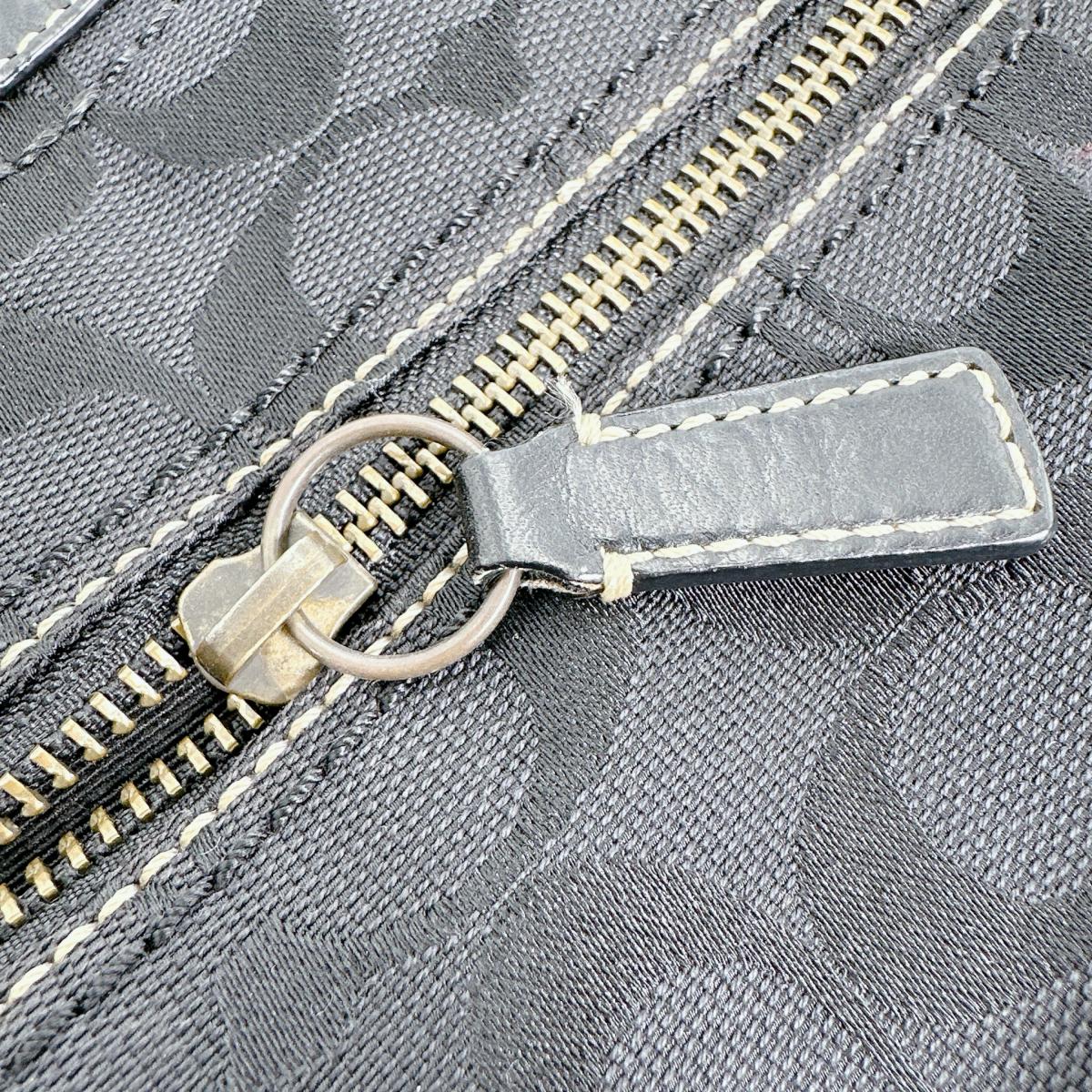 コーチ COACH ショルダーバッグ
 斜め掛け シグネチャー ショルダーバッグ キャンバス J0649 ブラック 【SS】
 【中古】