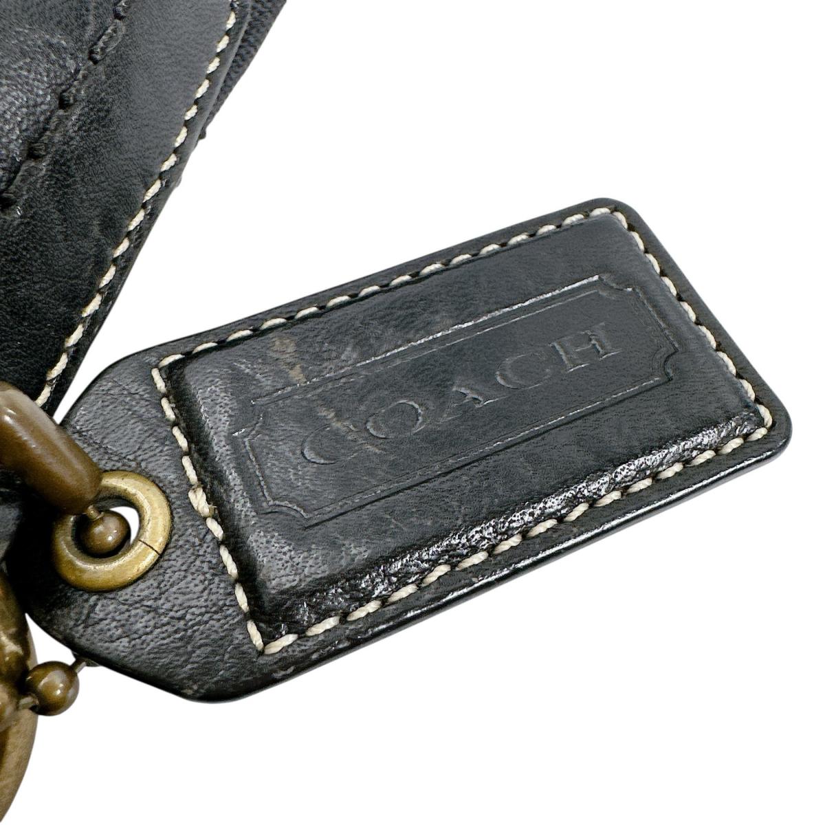 コーチ COACH ショルダーバッグ
 斜め掛け シグネチャー ショルダーバッグ キャンバス J0649 ブラック 【SS】
 【中古】