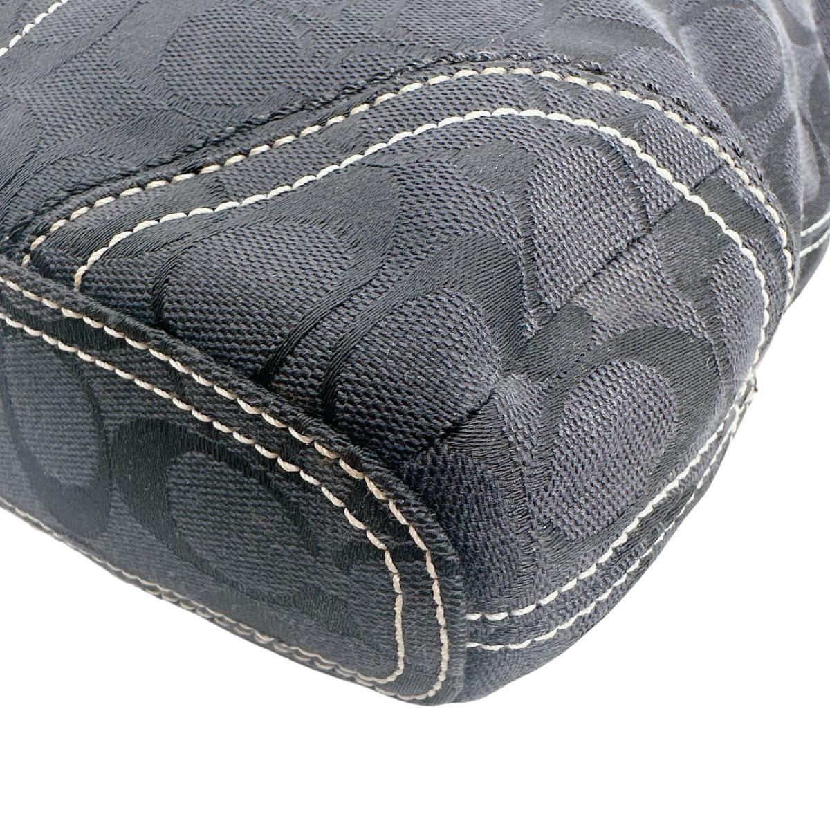 コーチ COACH ショルダーバッグ
 斜め掛け シグネチャー ショルダーバッグ キャンバス J0649 ブラック 【SS】
 【中古】