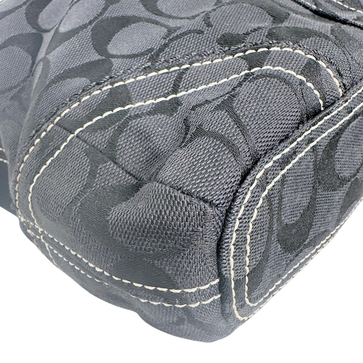 コーチ COACH ショルダーバッグ
 斜め掛け シグネチャー ショルダーバッグ キャンバス J0649 ブラック 【SS】
 【中古】