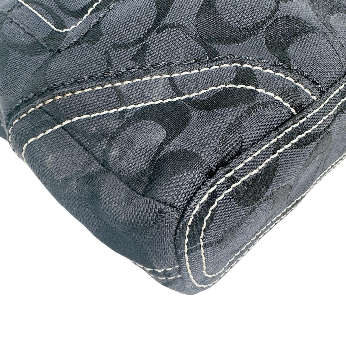 コーチ COACH ショルダーバッグ
 斜め掛け シグネチャー ショルダーバッグ キャンバス J0649 ブラック 【SS】
 【中古】