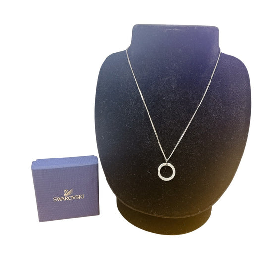 スワロフスキー SWAROVSKI ネックレス
 ネックレス サークルペンダント ラインストーン Not specified（指定なし） シルバー 【SS】
 【中古】