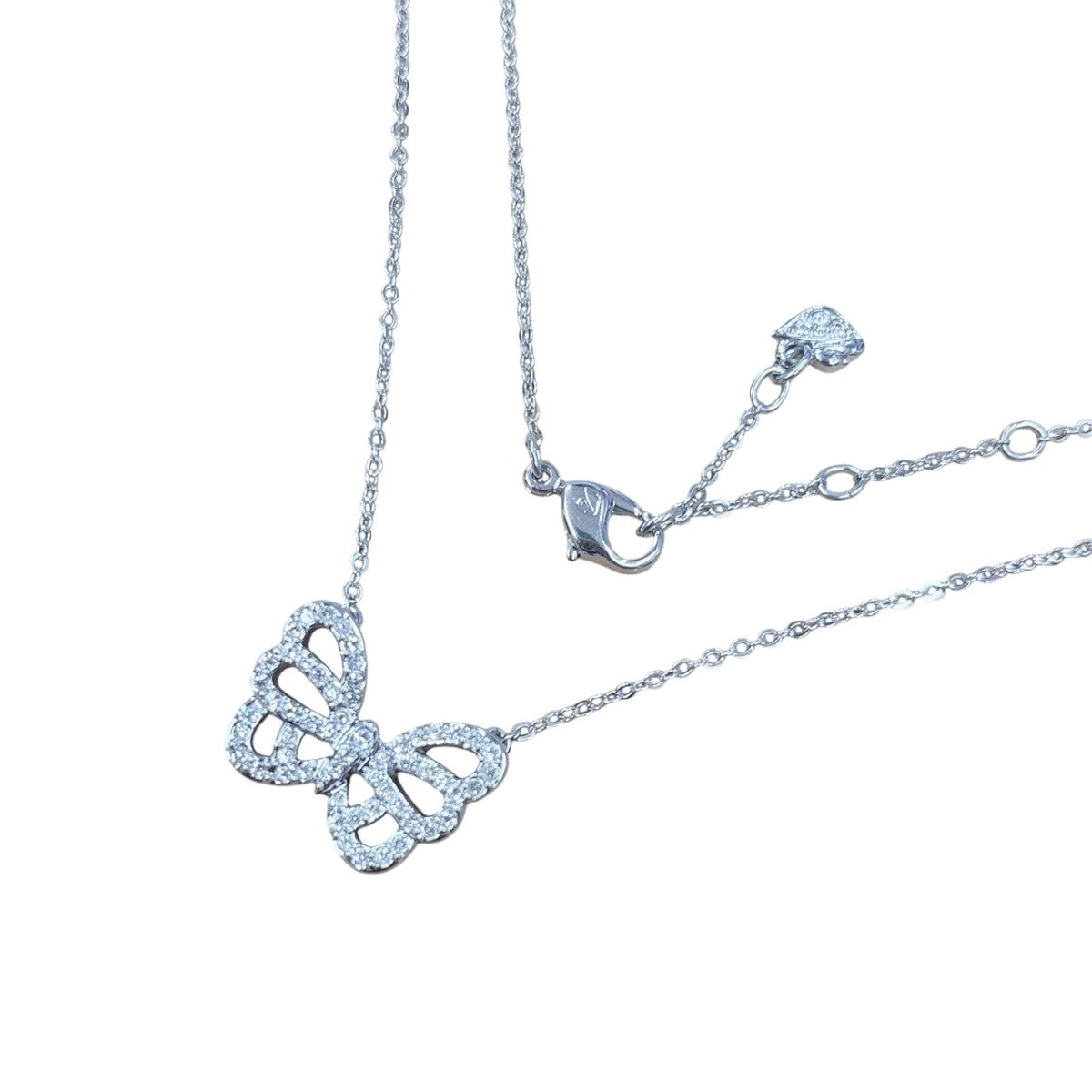 スワロフスキー SWAROVSKI ネックレス
 ネックレス 蝶々 ラインストーン Not specified（指定なし） シルバー 【SS】
 【中古】
