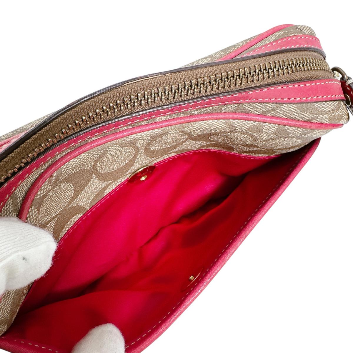 コーチ COACH ショルダーバッグ
 斜めがけ ミニショルダー ボディバッグ レザー H0769-11355 ベージュ 【SS】
 【中古】