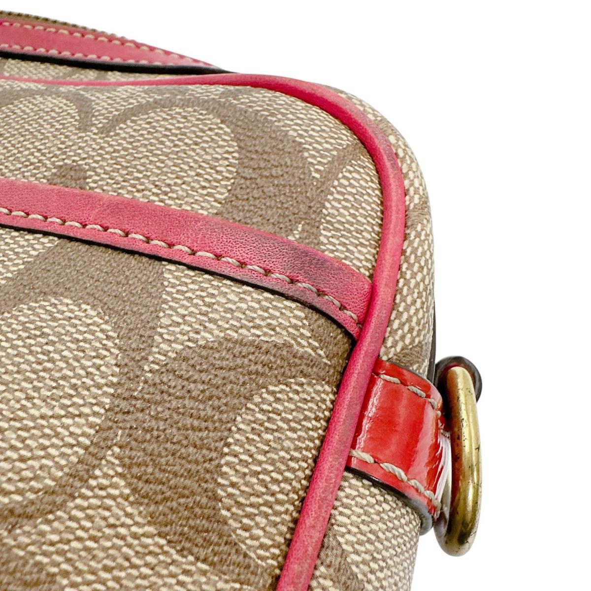 コーチ COACH ショルダーバッグ
 斜めがけ ミニショルダー ボディバッグ レザー H0769-11355 ベージュ 【SS】
 【中古】