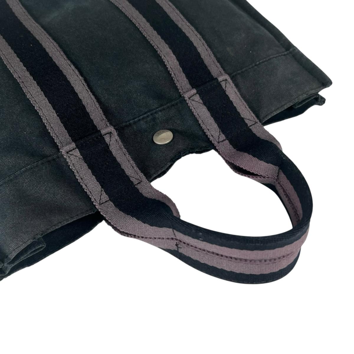 エルメス HERMES トートバッグ
 ハンドバッグ キャンバス フールトゥPM キャンバス ブラック 【SS】
 【中古】