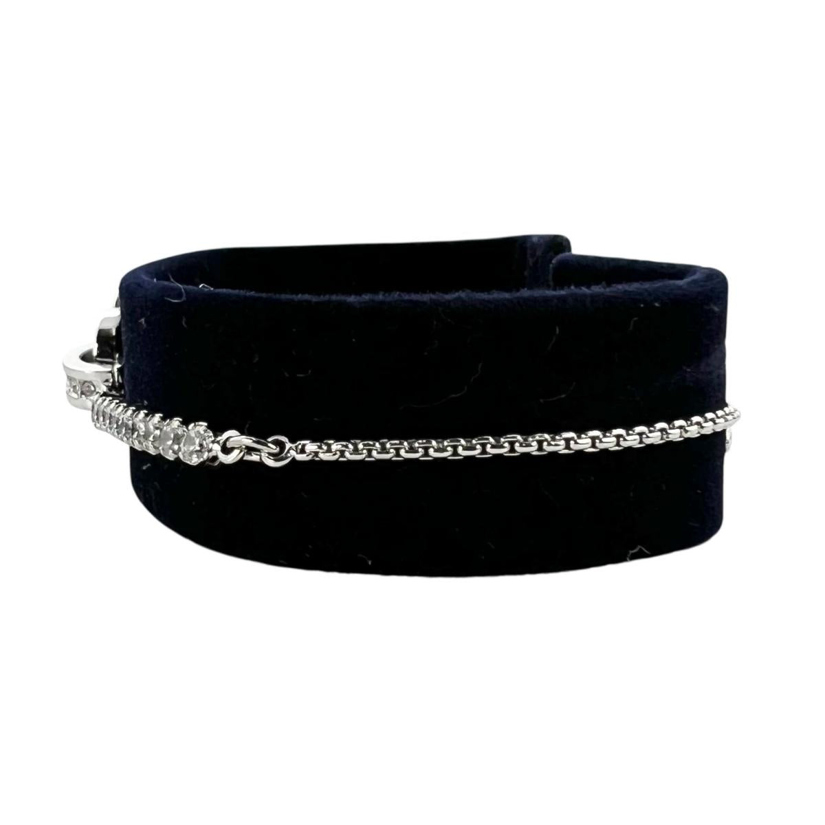 スワロフスキー SWAROVSKI ブレスレット
 ブレスレット ハート ラインストーン クリスタル シルバー 【SS】
 【中古】